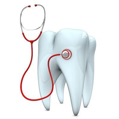 Illustration of tooth wearing a stethoscope | emergency dentistry mount waverley vic