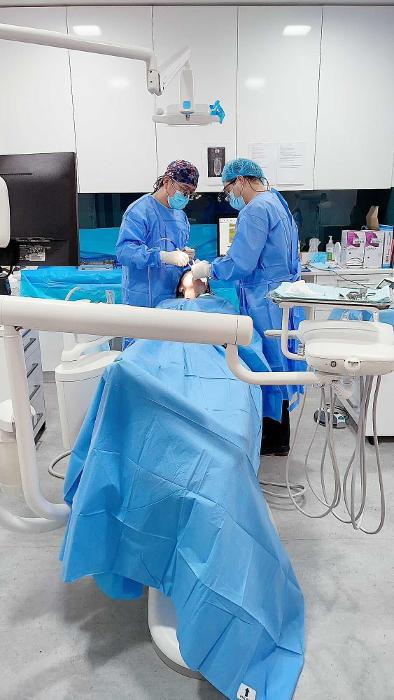 Mount Waverley dentists working on a patient