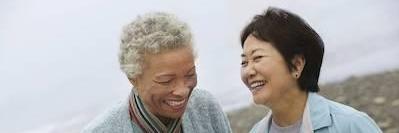 two women laughing outdoors | Mount Waverley Dentist