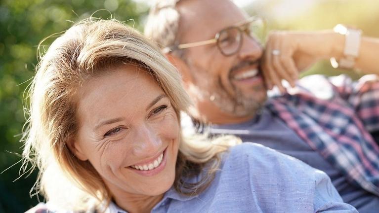 woman smiling with a dental bridge in Mount Waverley