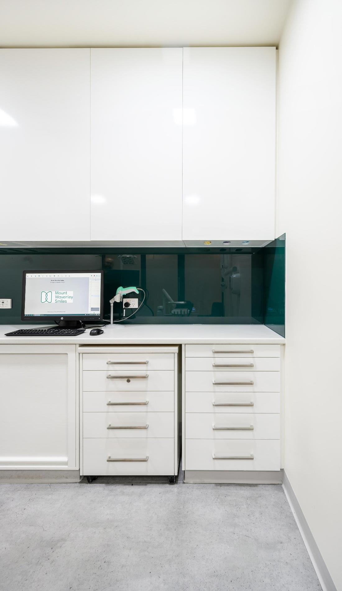 Drawers and computer in dental clinic | Mount Waverley VIC Dentist